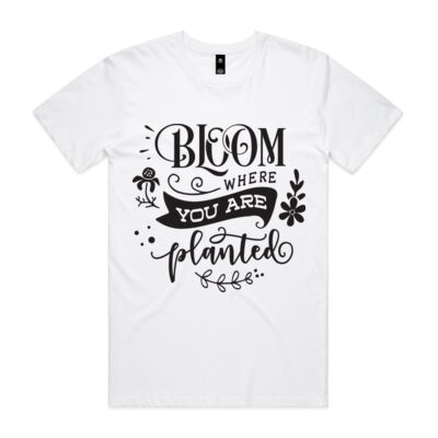 Bloom where you are planted - black Thumbnail